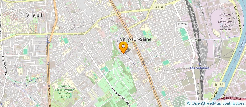 localisation de l'entreprise PHYSIOCITY à VITRY-SUR-SEINE