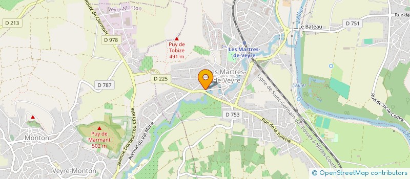 localisation de l'entreprise PHYSIOFORM63 à LES MARTRES-DE-VEYRE