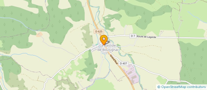 localisation de l'entreprise PHYSIOKONTACT à LA BASTIDE-DE-BOUSIGNAC