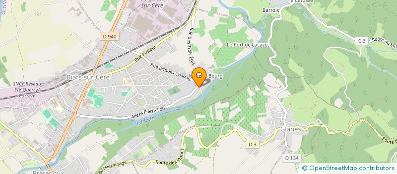 localisation de l'entreprise PHYSIOLOC  BIARS-SUR-CERE