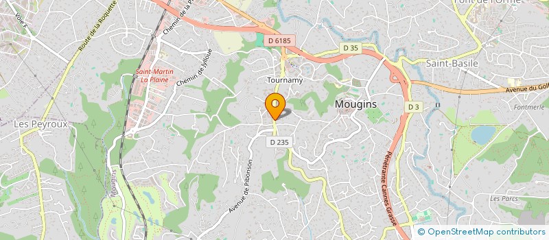 localisation de l'entreprise PHYSIONAT DISTRIB.  MOUGINS