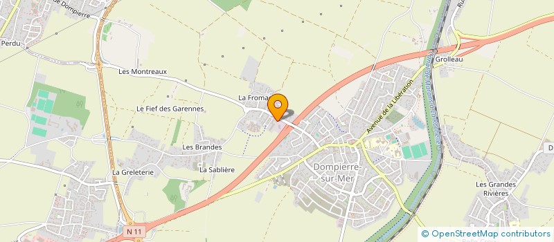 localisation de l'entreprise PHYSIOSPORT-EBP à DOMPIERRE-SUR-MER
