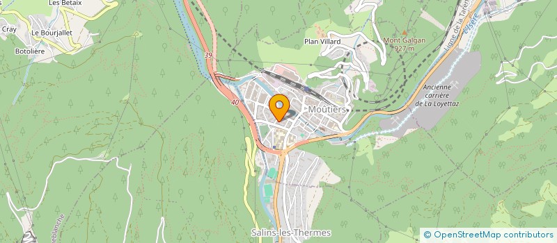 localisation de l'entreprise PHYSIOSTEO DES 3 VALLEES  MOUTIERS