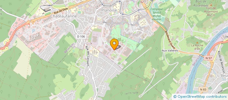 localisation de l'entreprise PHYSIOSTEO ENTREPRISE à BESANCON