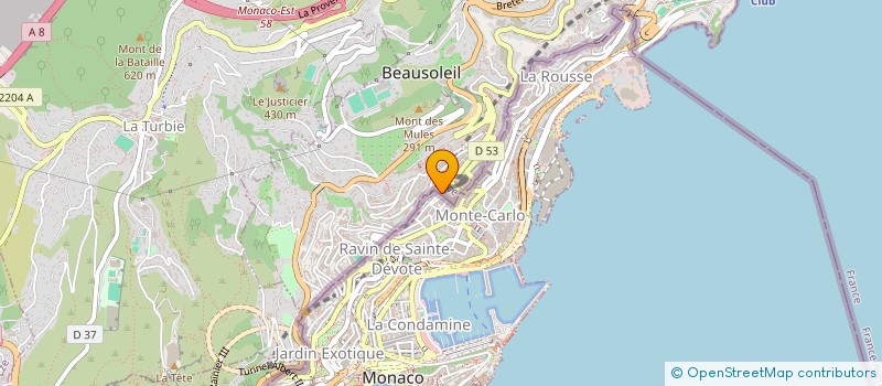 localisation de l'entreprise PHYSIOTHERAZUR à BEAUSOLEIL