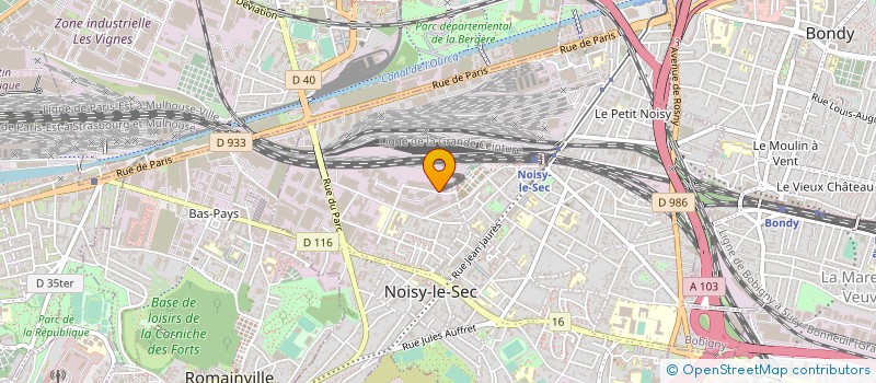 localisation de l'entreprise PHYTO INDUSTRIE à NOISY-LE-SEC