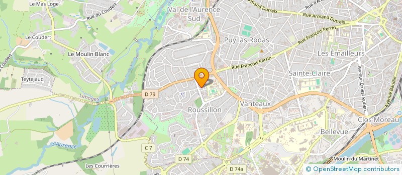 localisation de l'entreprise PHYTO NATURE ET SANTE à LIMOGES