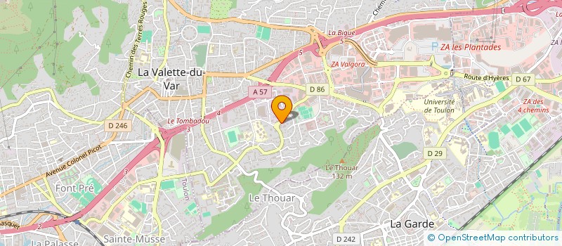 localisation de l'entreprise PHYTOCOM à LA VALETTE-DU-VAR