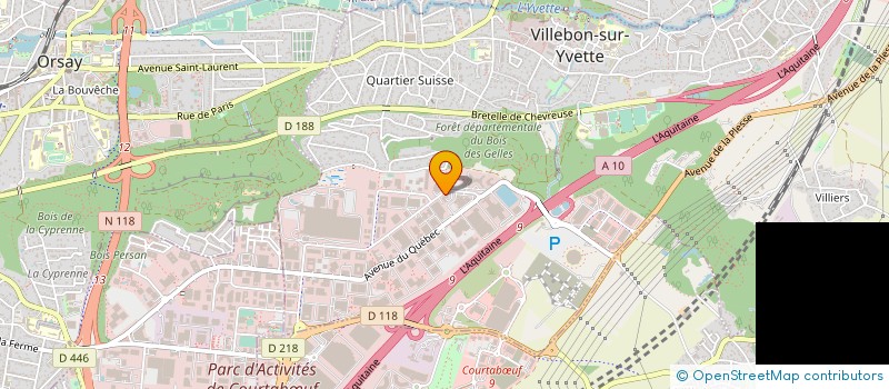 localisation de l'entreprise PI-ELECTRONIQUE à VILLEBON-SUR-YVETTE