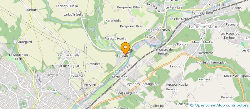 localisation de l'entreprise PI ELORN  PLOUEDERN