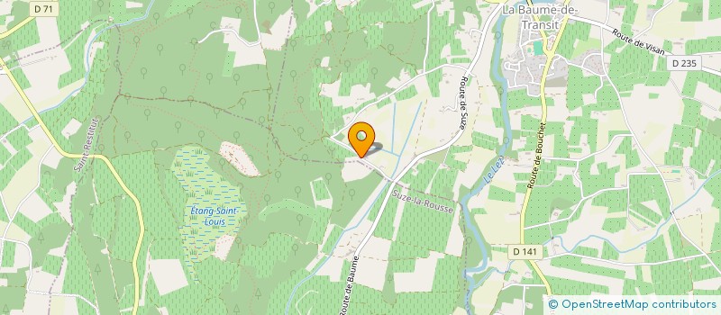 localisation de l'entreprise PI GESTION  LA BAUME-DE-TRANSIT