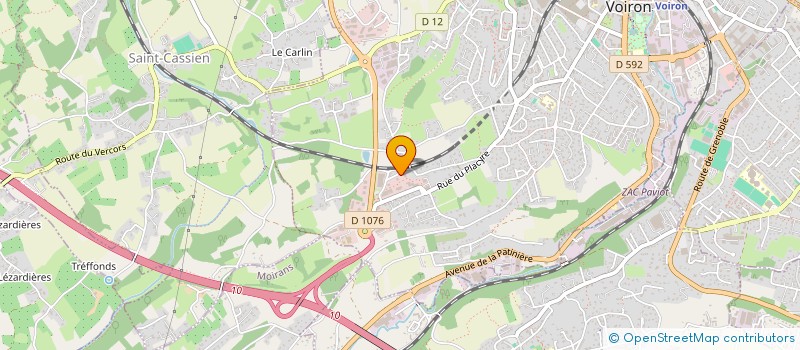 localisation de l'entreprise PI INTERIM TERTIAIRE à VOIRON