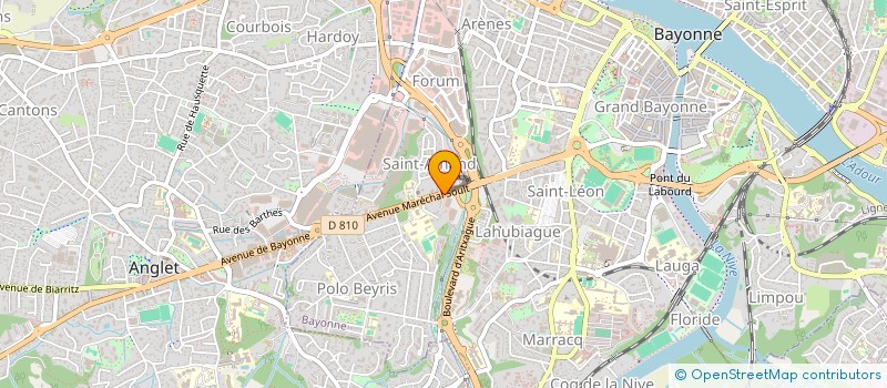 localisation de l'entreprise PIA ATHLETIC CLUB à BAYONNE