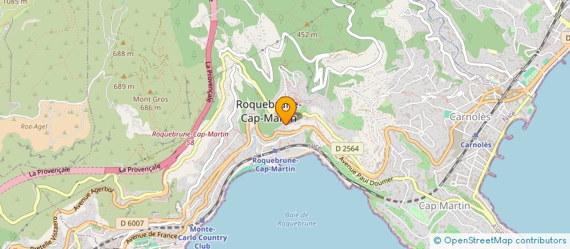 localisation de l'entreprise PIAGGIA DI BARONI à ROQUEBRUNE-CAP-MARTIN