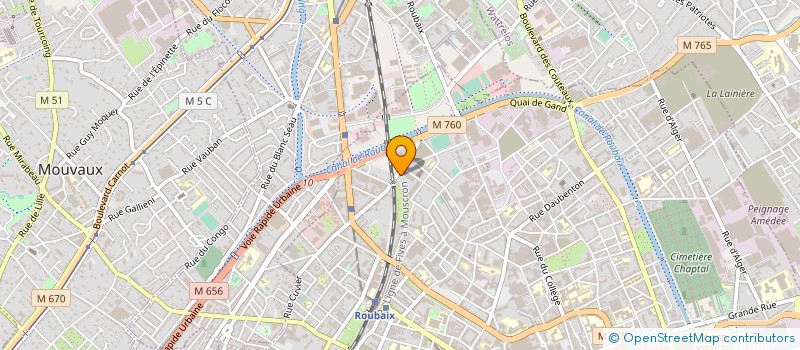 localisation de l'entreprise PIALEX à ROUBAIX