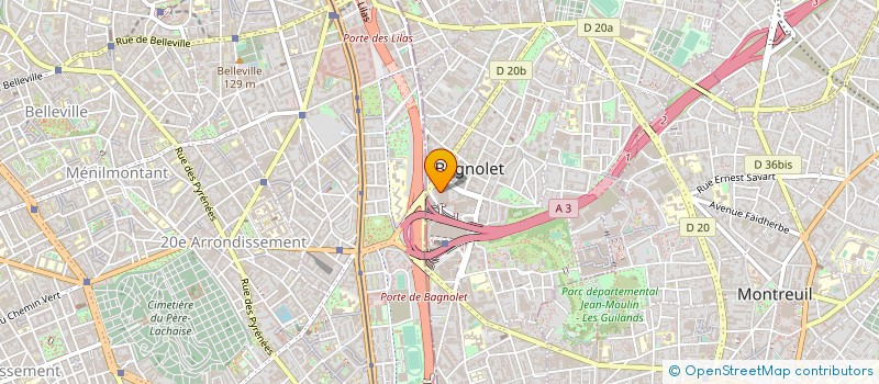 localisation de l'entreprise PIAMSERVICES à BAGNOLET