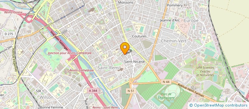localisation de l'entreprise PIANO STYLE à REIMS