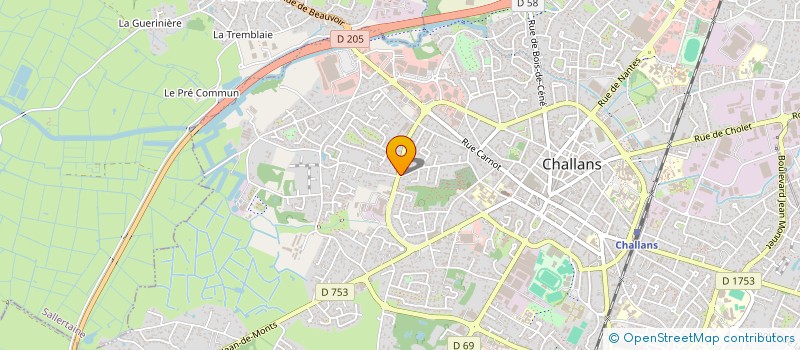 localisation de l'entreprise PIARAN à CHALLANS