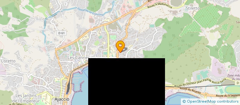 localisation de l'entreprise PIATONI à AJACCIO