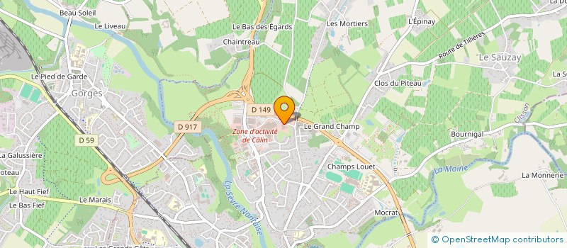 localisation de l'entreprise PIAULT NEGOCE  CLISSON