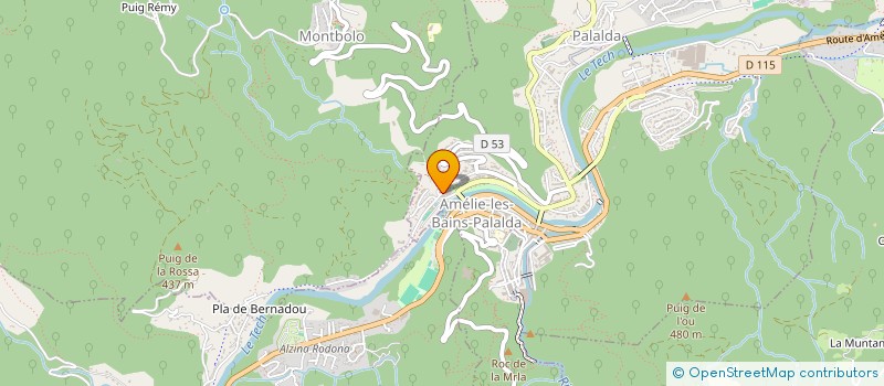 localisation de l'entreprise PICARDIE ROUSSILLON  AMELIE-LES-BAINS-PALALDA