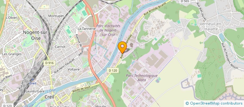 localisation de l'entreprise PICARDIE TOITURE à CREIL