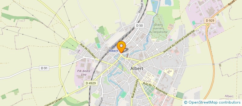 localisation de l'entreprise PICARDIE - TRANSDANCE à ALBERT