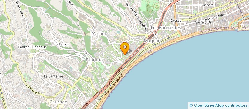 localisation de l'entreprise PICB CARAIBES AUDITION à NICE