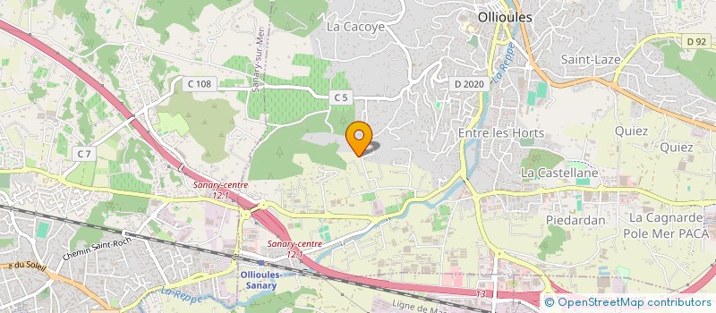 localisation de l'entreprise PICCOLO  OLLIOULES