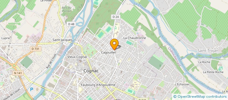 localisation de l'entreprise PICHONNEAU PARTICIPATIONS à COGNAC