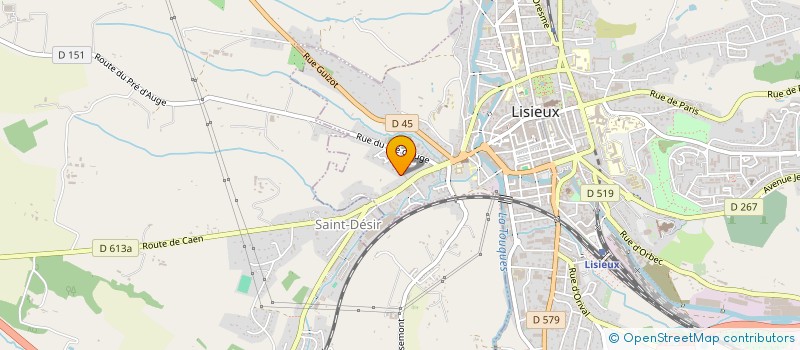 localisation de l'entreprise PICHOT TOITURE à LISIEUX