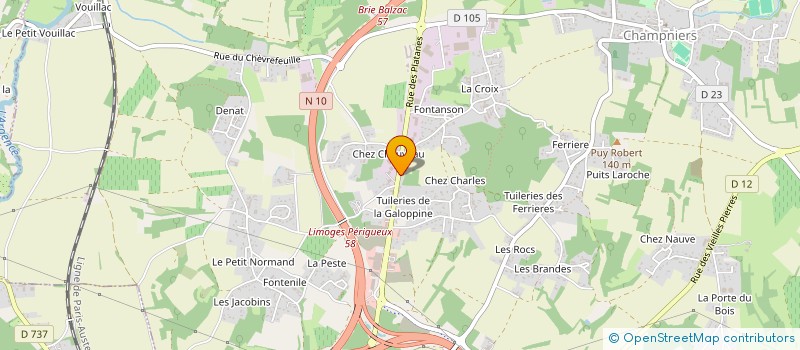 localisation de l'entreprise PICOTY TECH 16-17 à CHAMPNIERS