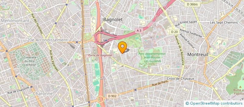 localisation de l'entreprise PICTURA à BAGNOLET