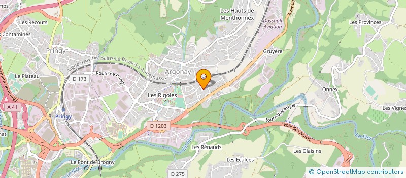 localisation de l'entreprise PICTURALP'DESIGN à ARGONAY