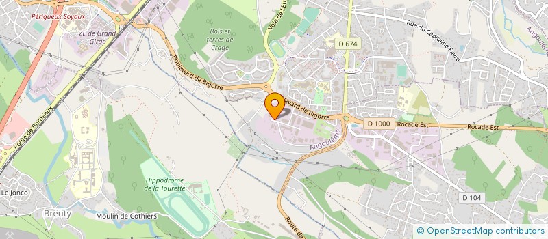 localisation de l'entreprise PIECES AUTO 16 à ANGOULEME