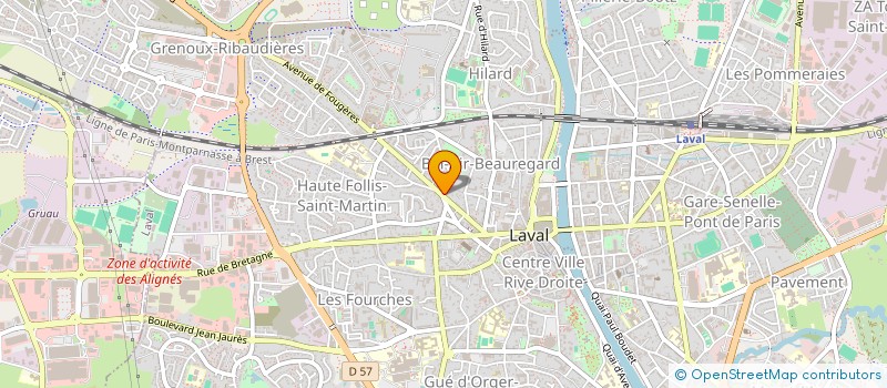 localisation de l'entreprise PIECES AUTO 53 à LAVAL