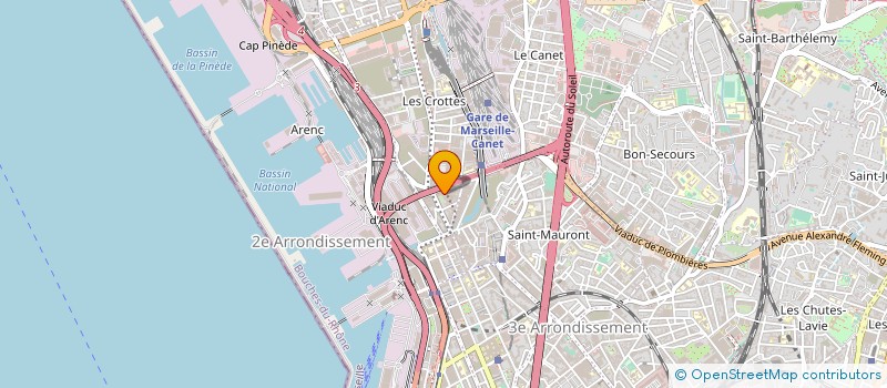 localisation de l'entreprise PIECES AUTO CONTROLE TECHNIQUE ENTRETIEN à MARSEILLE