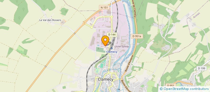 localisation de l'entreprise PIECES AUTO EQUIPEMENTS à CLAMECY