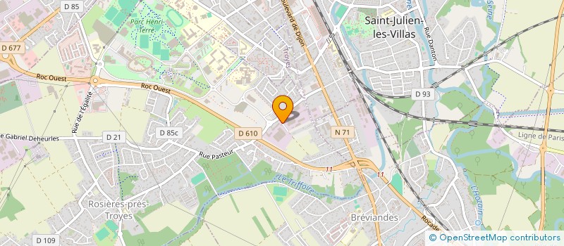 localisation de l'entreprise PIECES AUTO MARKET  ROSIERES-PRES-TROYES