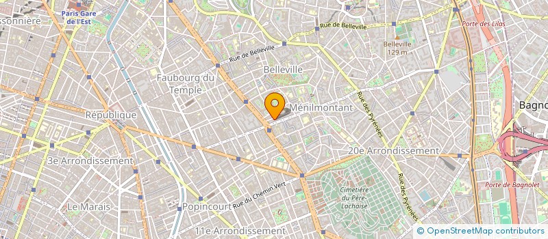 localisation de l'entreprise PIECES AUTO MENILMONTANT  PARIS