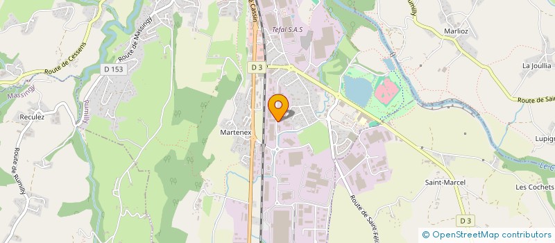 localisation de l'entreprise PIECES AUTO MOENE ALBANAIS  RUMILLY