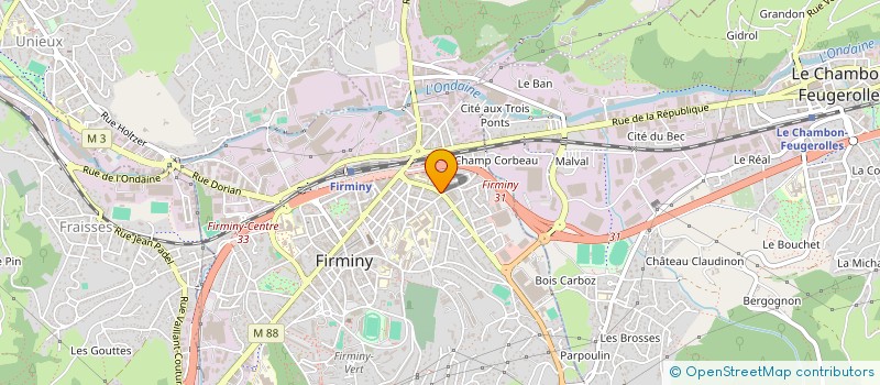 localisation de l'entreprise PIECES AUTO ONDAINE à FIRMINY