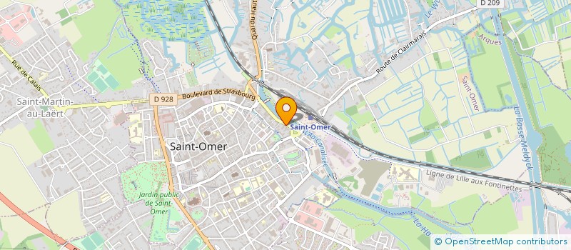 localisation de l'entreprise PIECES AUTO PAJ à SAINT-OMER