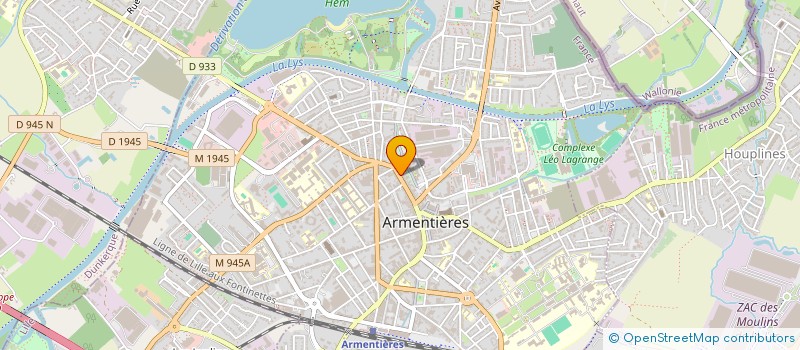 localisation de l'entreprise PIECES AUTO PNEUS à ARMENTIERES