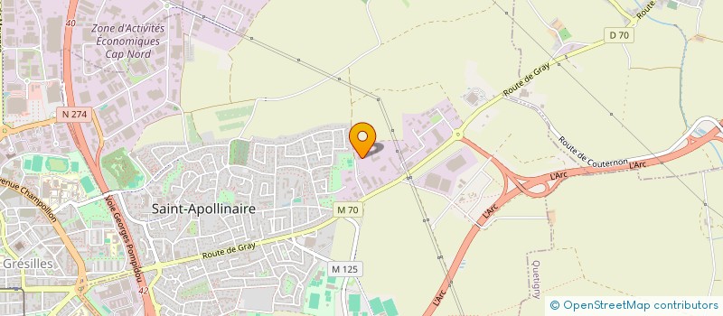 localisation de l'entreprise PIECES AUTO SERVICES  SAINT-APOLLINAIRE