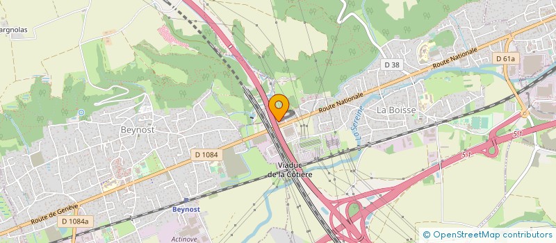localisation de l'entreprise PIECES AUTO VIADUC à LA BOISSE