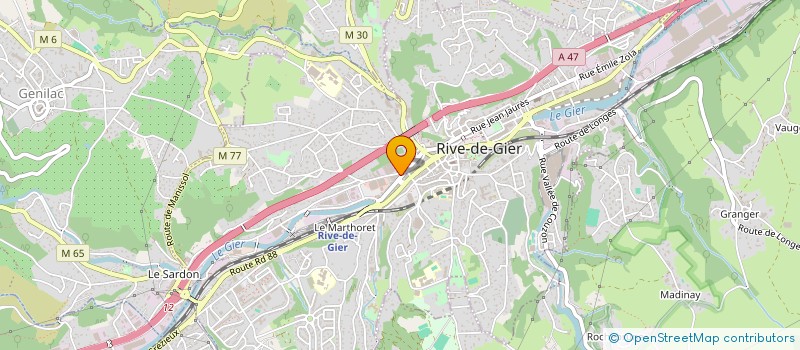 localisation de l'entreprise PIECES AUTOS 42  RIVE-DE-GIER