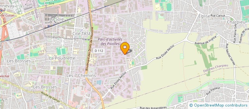 localisation de l'entreprise PIECES ET OUTILS BY GTS  DECINES-CHARPIEU