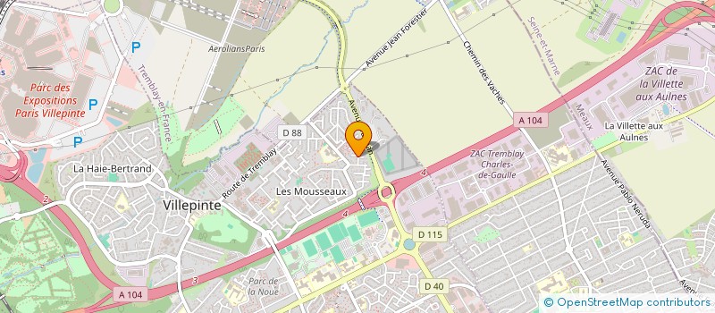 localisation de l'entreprise PIECES UNIQUES à VILLEPINTE