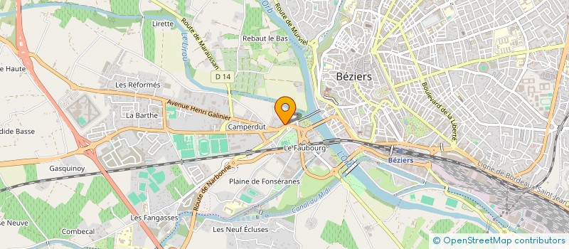 localisation de l'entreprise PIECESAUTO34  BEZIERS